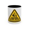 Caution: Bullshit Job Area Coffee Mug — Funny Office Desk Gift (11/15oz)